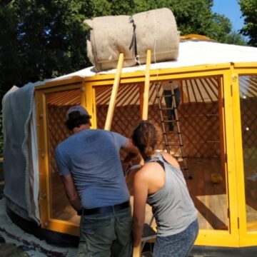 het schaap oftewel isolatie voor de yurt